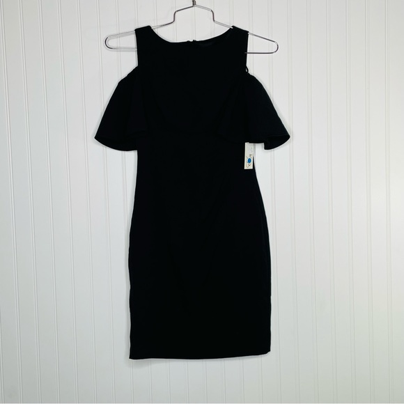 Eliza J Cold Shoulder Flutter Sleeve Dress - Picture 2 of 7